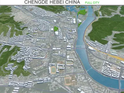 Chengde Hebei China 45km Low-poly 3D model