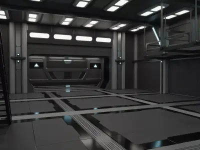 Sci Fi Cargo Bay Kit 1 3D model