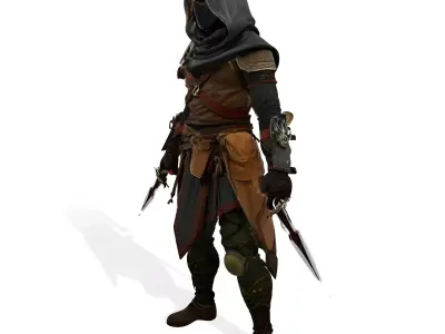Hooded Rogue Assassin for 3D Print 3D print model