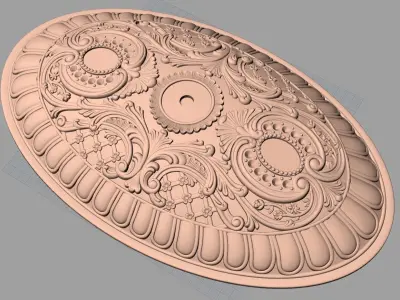 European furniture 3D relief models for CNC wood engraving E241 3D model