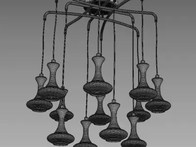 Hanging chandelier Favourite 1722-12P Leo 3D model