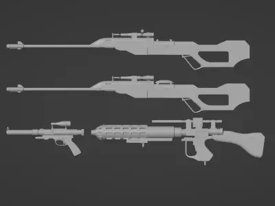 Droid Blasters One-Twelfth Scale 3D print model