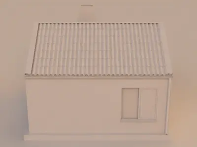 Little home Low-poly 3D model