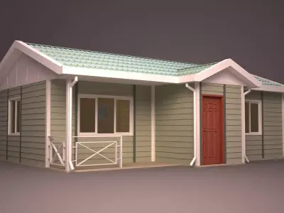 HOME house with roof 3D model
