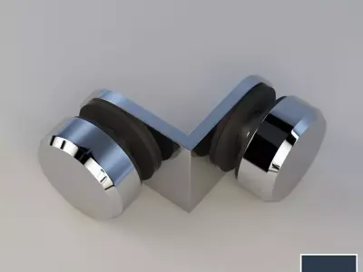 Bohle - 90 Degree Glass to Glass Fixed Bracket 3D model