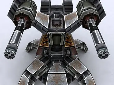 3DRT - Sci-Fi Forces - AA Gun 4  Low-poly 3D model