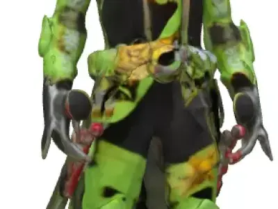 Futuristic Tiger Ninja Warrior 3D print model