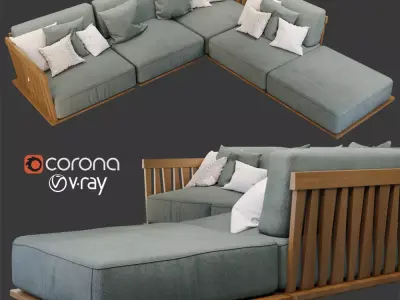 Flexform Zante U 3D model