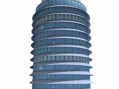 Tall City Office Building 101 Low-poly 3D model