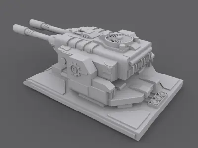 Laser Turret Low-poly 3D model