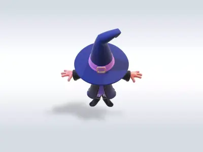 Adorable Witch Halloween Character  3D model