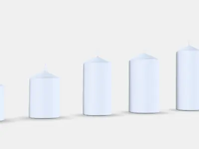 FENOMEN Unscented block candle set of 5 Low-poly 3D model