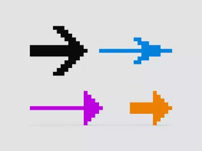 Arrow Pixel Collection Low-poly 3D model