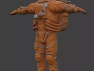 Astronaut spacesuit low poly Low-poly 3D model purchase