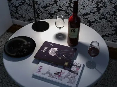 Resting Room Low-poly 3D model