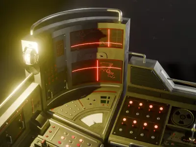 Control Room and Panel Components 3D model