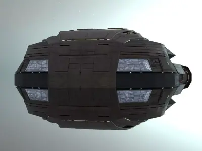 Star Cruiser Highly Detailed SciFi Spaceship with PBR Materials 3D model