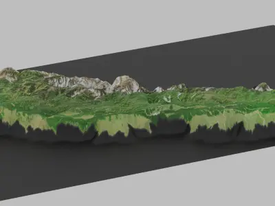 Nepal Map Country Low-poly 3D model
