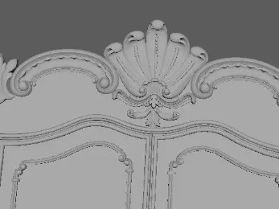 closet ornate wardrobe 3D model