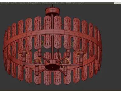 Genesia Chandelier Low-poly 3D model