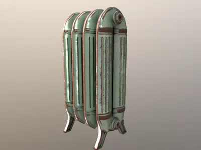 Rusty radiator Low-poly 3D model