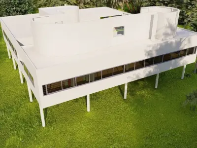 Casa Scene-villa-modern house 3D model 66