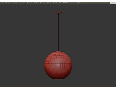  Sfera 6 Light Pendant Low-poly 3D model