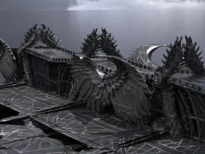 Drake Dragon Temple bridge  3D model
