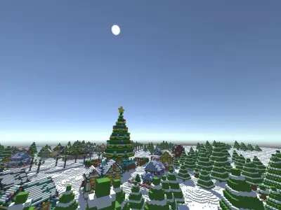 Full Pack Christmas House Voxel Low-poly 3D model