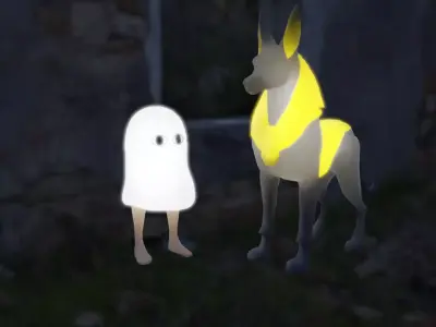 Indirect lighting of Mejed and Anubis 3D model