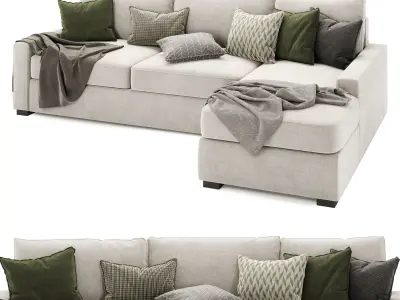 Maxwell sofa chaise sectional 3D model