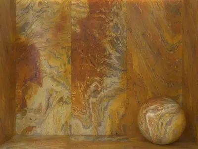 yellow bamboo quartzite 3D model