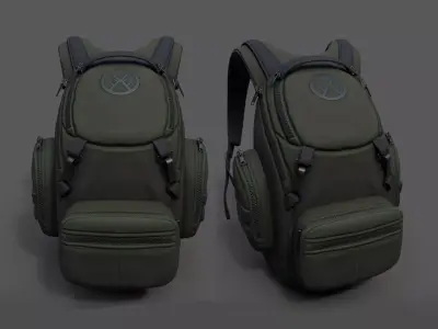 Backpack Camping Generic military human lugagge  Low-poly 3D model