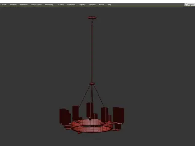 CLEARA CHANDELIER Low-poly 3D model