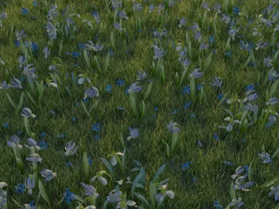 Spring flowers 3D model