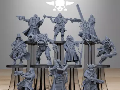 GrimCorp Mercenaries 3D print model