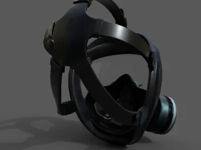Gas mask helmet scifi military combat soldier  Low-poly 3D model