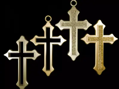 cross necklace 3D print model