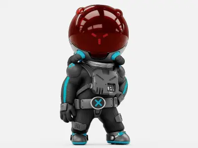 TOON  ASTRONAUT S-590  RIGGED 3D model