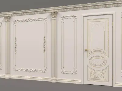 Wall Molding in Classic French style 47 3D model