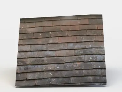 Dormer cottage with roof Low-poly 3D model