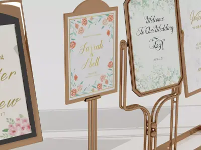 Advertising stand street mockup 3D model