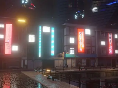 Cyberpunk Street Theme 3D model