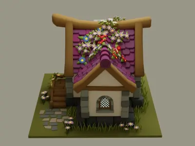 Cartoon House 9 3D model
