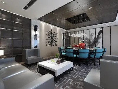 Living room space - modern style - 9413 3D model