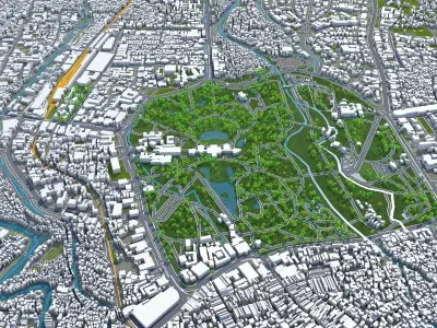 Bogor Ctiy Indonesia  Low-poly 3D model