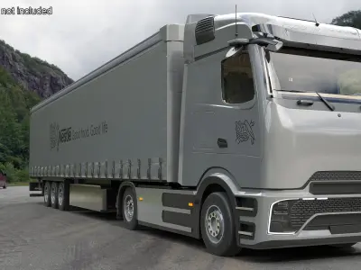  Nestle Electric Truck with Trailer Rigged 