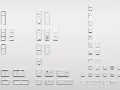 LK FUGA BASE Sockets and Switches 3D model