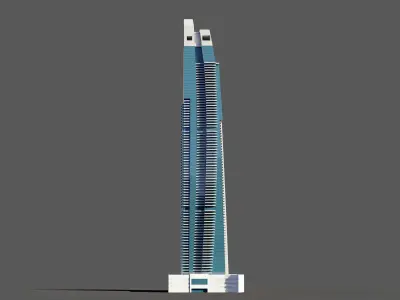 DAMAC Heights - Dubai marina 3D model