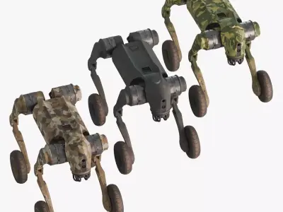 Cyberdog Camouflage Series Low-poly 3D model